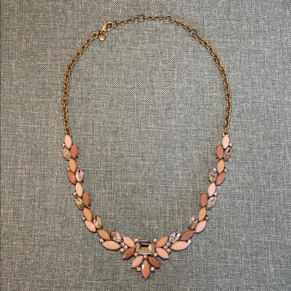 Rhinestone Cluster Flower Statement Necklace - image 3